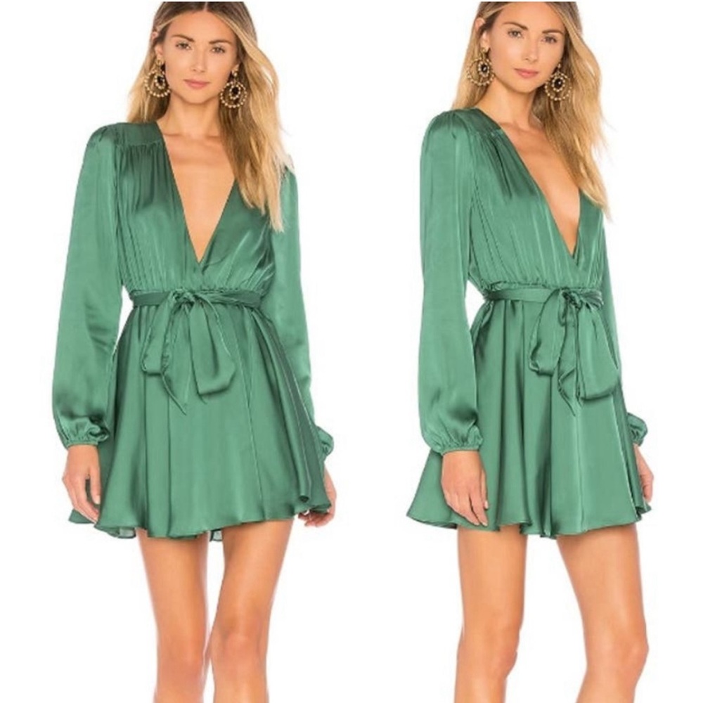 Revolve brand lovers + friends emerald green dress
